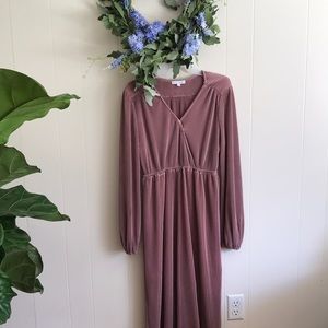 Baltic Born Venus Pleated Maxi Dress - Rose Gold
